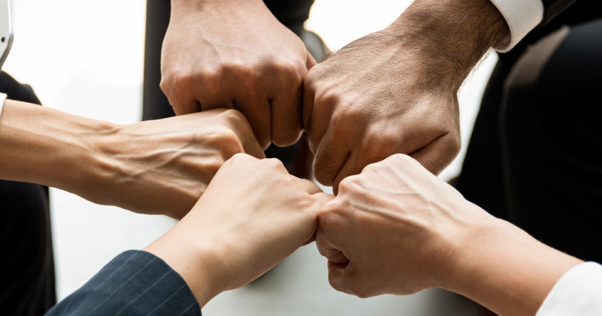 Professional employee relations meeting